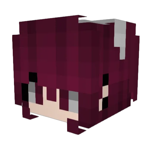 _Riruka_ Minecraft avatar head, 3D render