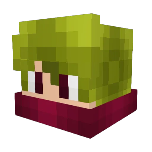 _RobinK Minecraft avatar head, 3D render