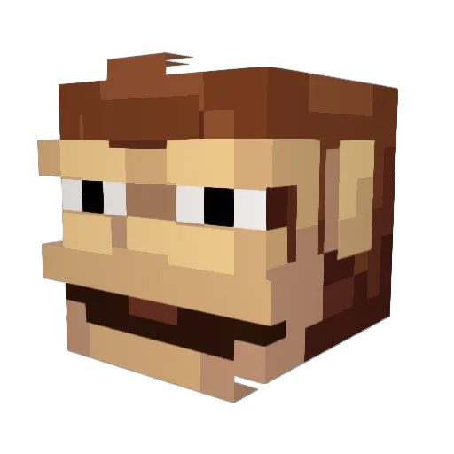 _RockSolid Minecraft avatar head, 3D render