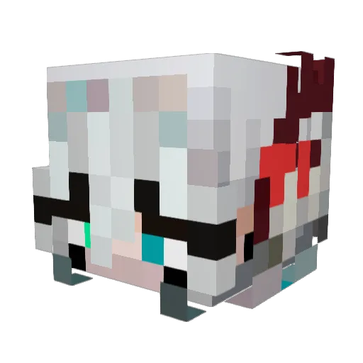 _Rokudenashi_ Minecraft avatar head, 3D render