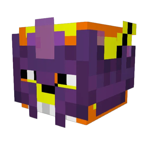 _RosaPercs Minecraft avatar head, 3D render