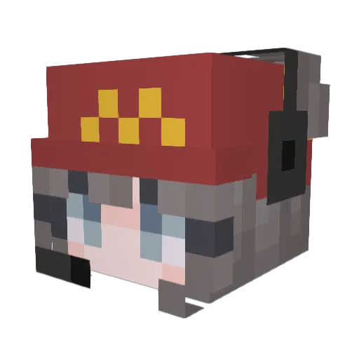 _Rosq_ Minecraft avatar head, 3D render