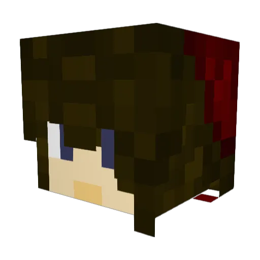 _RossWell_ Minecraft avatar head, 3D render