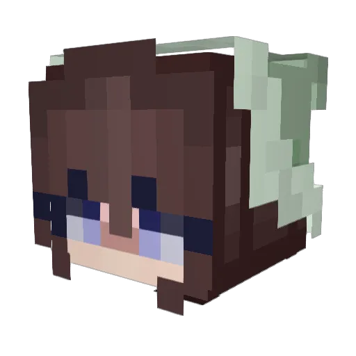 _Rozeta_ Minecraft avatar head, 3D render
