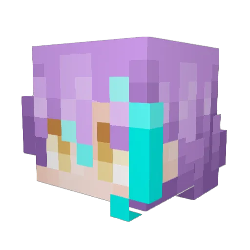 _Ruiberry_ Minecraft avatar head, 3D render