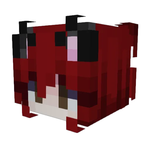 _Rumiii Minecraft avatar head, 3D render