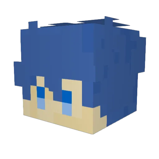 _Rurii Minecraft avatar head, 3D render