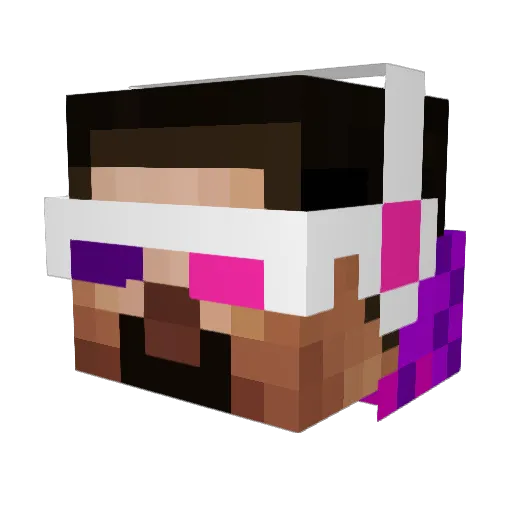 _Rustty_ Minecraft avatar head, 3D render