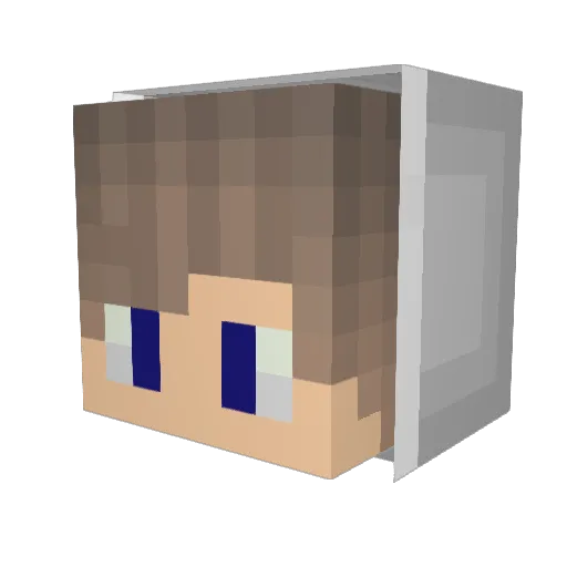 _Rxben_ Minecraft avatar head, 3D render