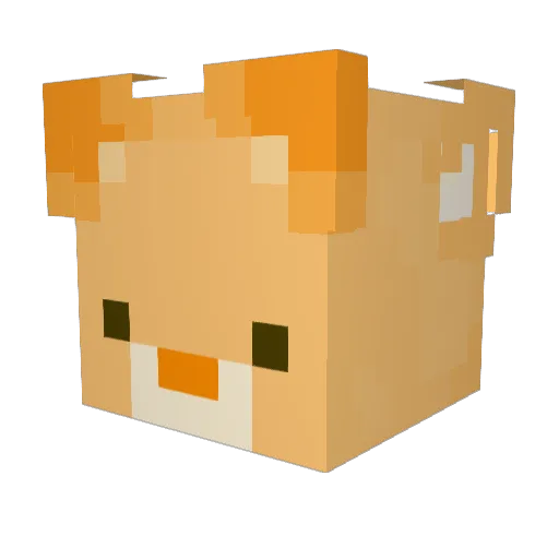_RyAH Minecraft avatar head, 3D render