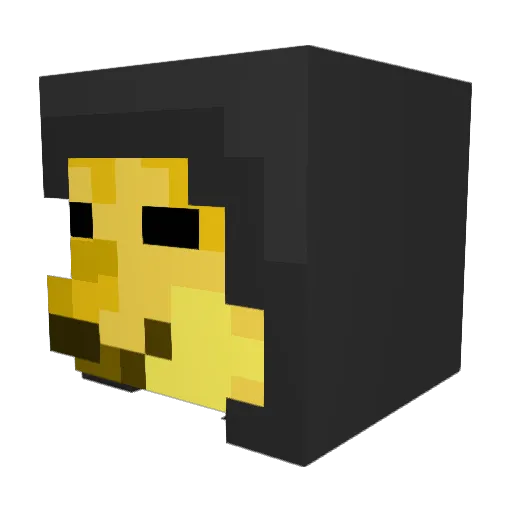 _RyZiN_ Minecraft avatar head, 3D render