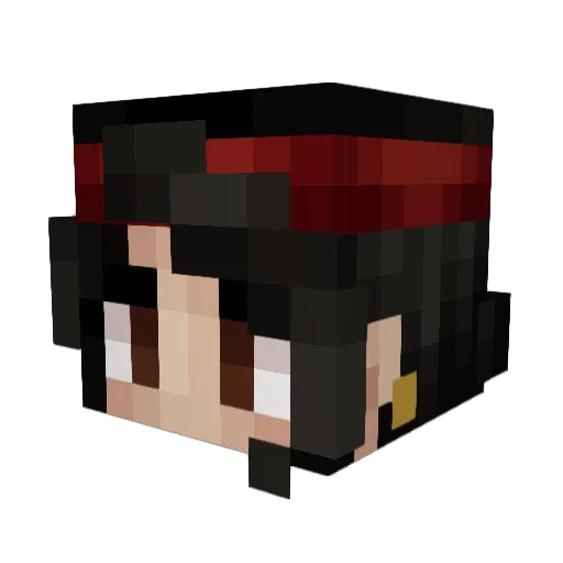 _Rynna_ Minecraft avatar head, 3D render