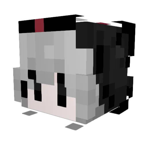 _Ryusa Minecraft avatar head, 3D render