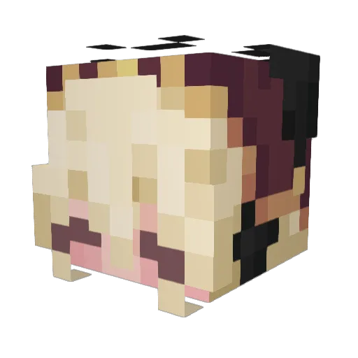 _S133PY Minecraft avatar head, 3D render