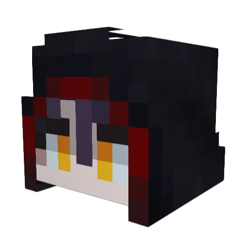 _S3CR3T Minecraft avatar head, 3D render