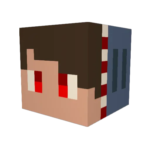 _SHARK_official Minecraft avatar head, 3D render