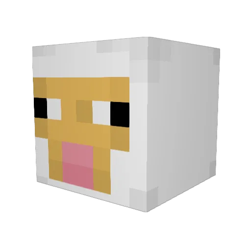 _SKY_CAT_ Minecraft avatar head, 3D render