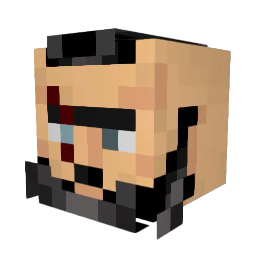 _SLASTER_ Minecraft avatar head, 3D render