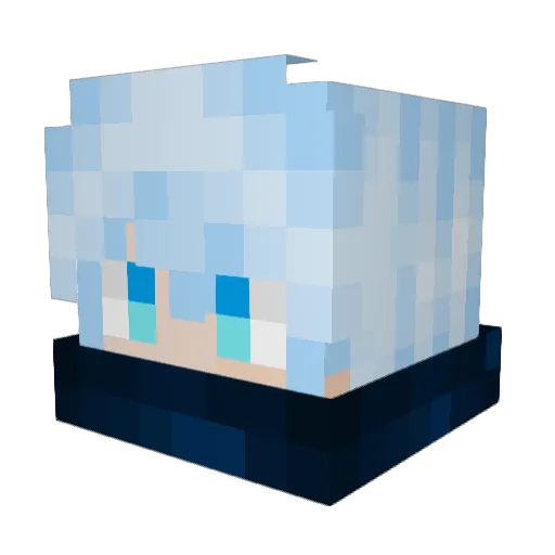 _SN0WST0RM Minecraft avatar head, 3D render