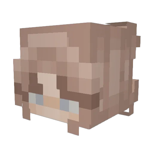 _SPOON_x Minecraft avatar head, 3D render