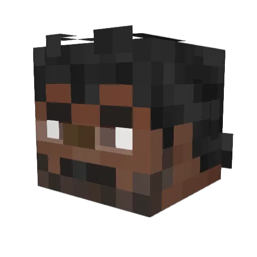 _ST34K Minecraft avatar head, 3D render