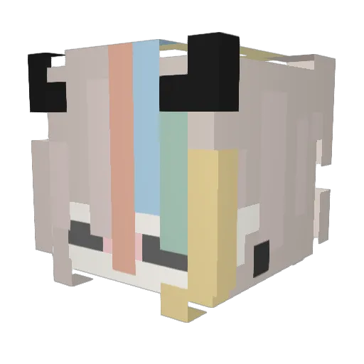 _SYRUP_23 Minecraft avatar head, 3D render