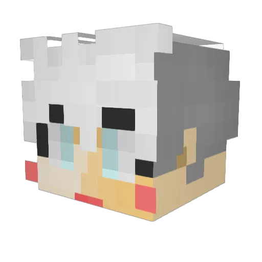 _SaRi_ Minecraft avatar head, 3D render