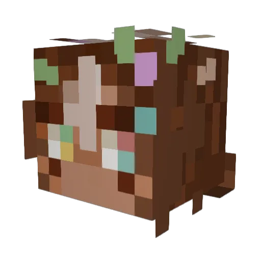 _Sabitsuki Minecraft avatar head, 3D render