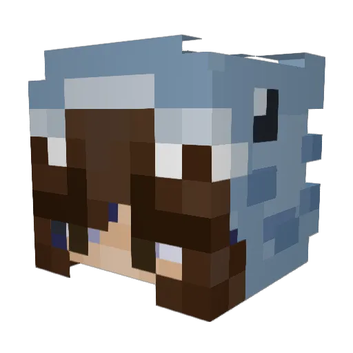 _Sajoo_z Minecraft avatar head, 3D render