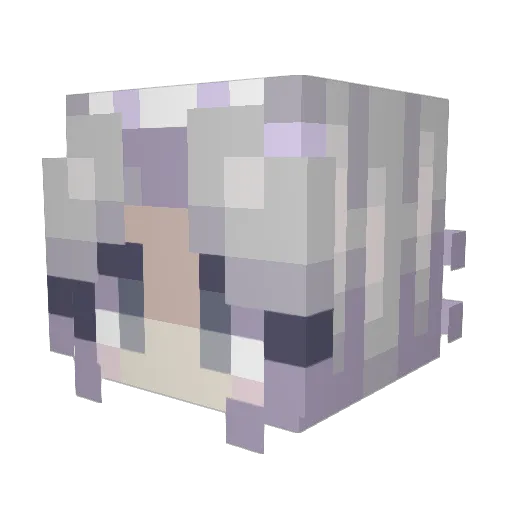 _SakuyaIzayoi_ Minecraft avatar head, 3D render