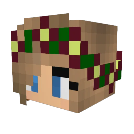 _Saleya Minecraft avatar head, 3D render