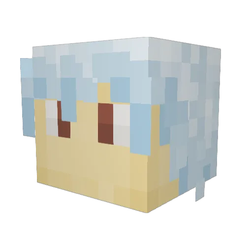 _Sammurai Minecraft avatar head, 3D render