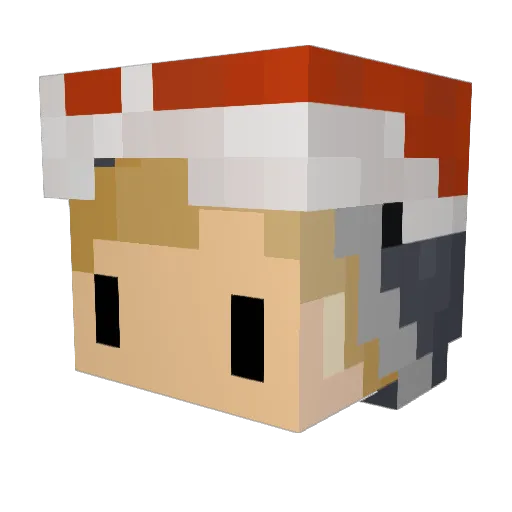 _SandShark_ Minecraft avatar head, 3D render