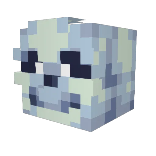 _Saner Minecraft avatar head, 3D render