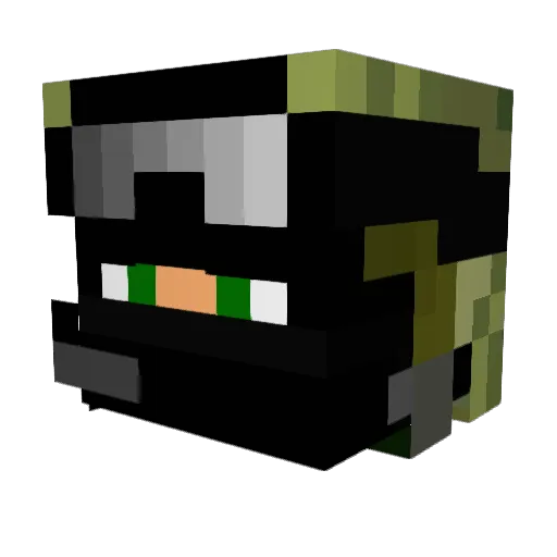 _Sarge Minecraft avatar head, 3D render