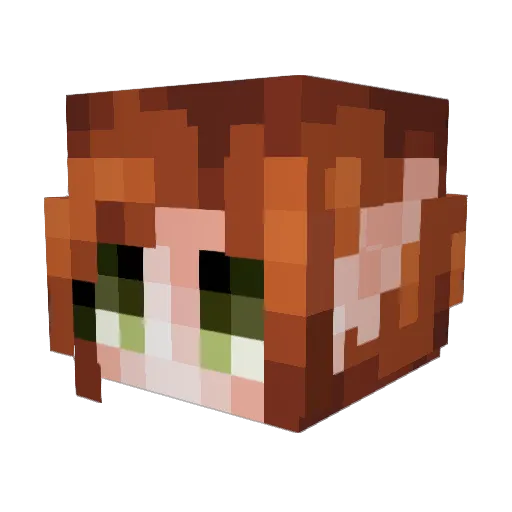 _Sauriel Minecraft avatar head, 3D render