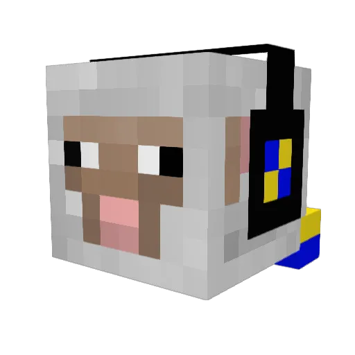 _SavageSheep_ Minecraft avatar head, 3D render