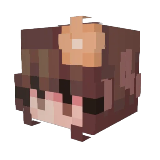_Saya__ Minecraft avatar head, 3D render