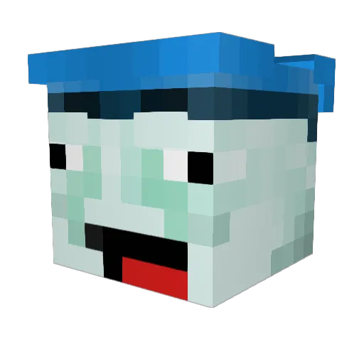 _Sazu_ Minecraft avatar head, 3D render
