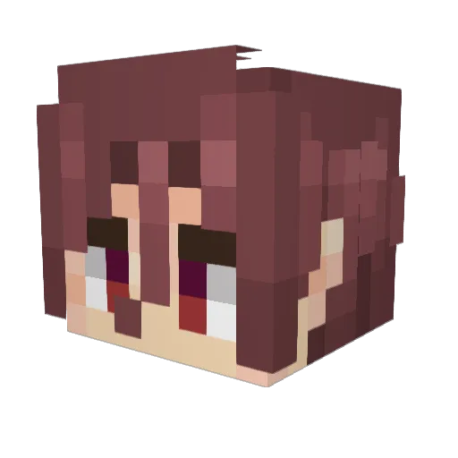 _Scarlet___ Minecraft avatar head, 3D render