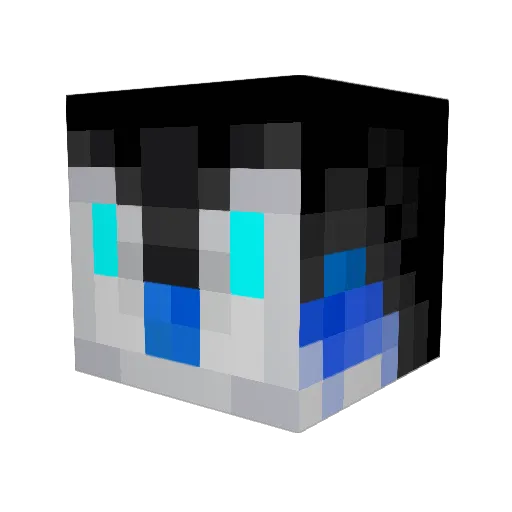 _Scary_ Minecraft avatar head, 3D render