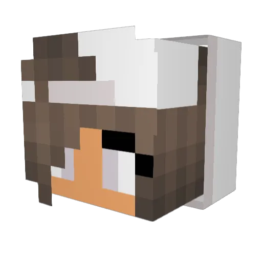 _Scooby Minecraft avatar head, 3D render
