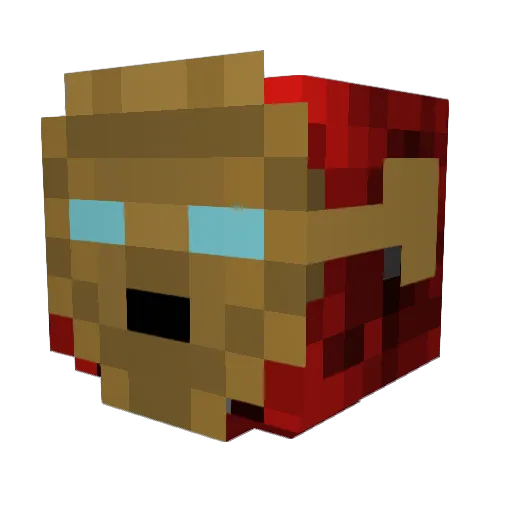 _Scule Minecraft avatar head, 3D render