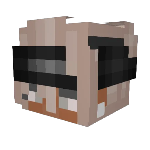 _Sddjj Minecraft avatar head, 3D render