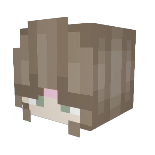 _Sebit Minecraft avatar head, 3D render