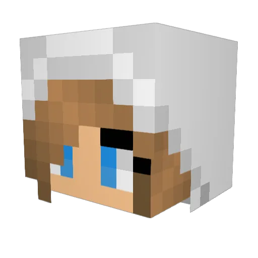 _SecretGirl_ Minecraft avatar head, 3D render