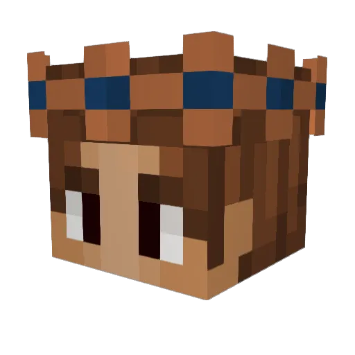 _Seif Minecraft avatar head, 3D render
