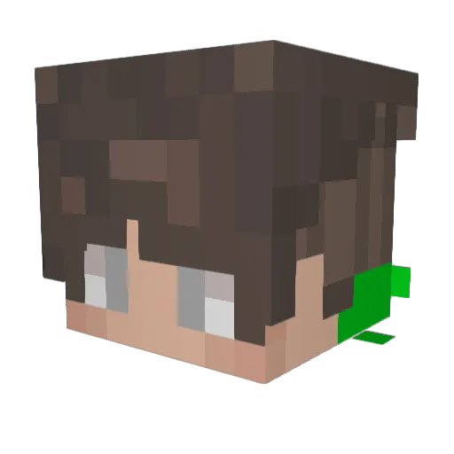 _SekL Minecraft avatar head, 3D render