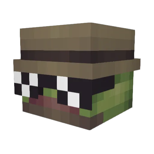 _Senby Minecraft avatar head, 3D render