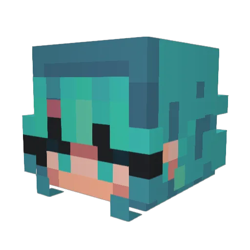 _Senpe Minecraft avatar head, 3D render